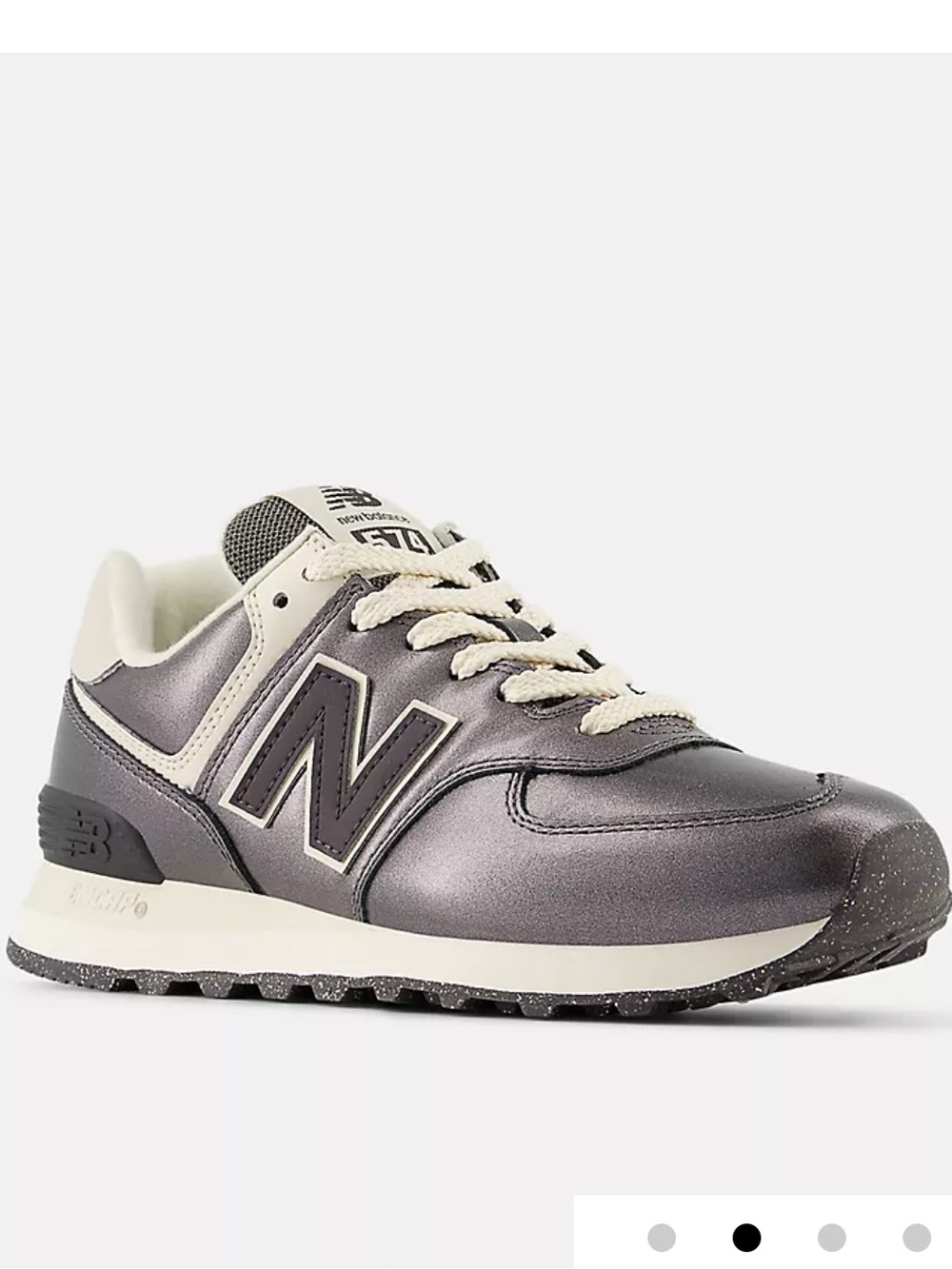 New Balance Women’s 574 Metallic Bronze and Black Sneaker size 9